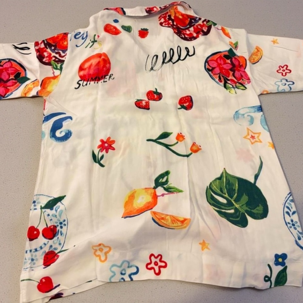 Damson Madder Chlo Beach Calypso Pocket Shirt in Picnic UK 10 / US 6 - Picture 6 of 14